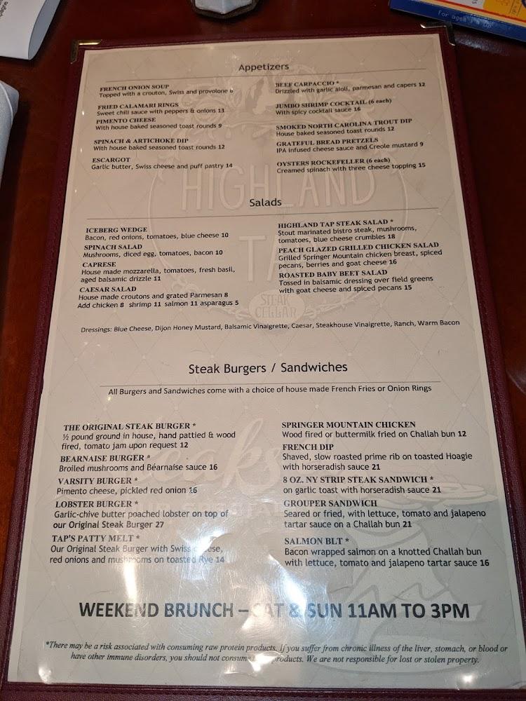 Highland Tap Menu image 4